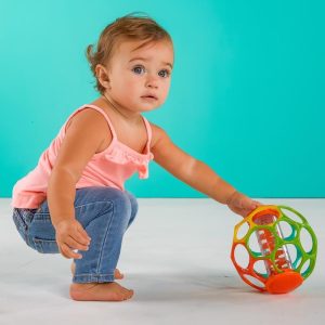 OBALL Kamuolys su barškučiu Rollin Rainstick 15 cm 3 m+