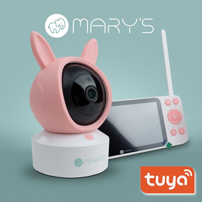 MARY'S Auklė elektroninis fotoaparatas 2in1 Rabbit pink WIFI TUYA - Image 3