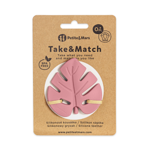 PETITE&MARS TAKE&MATCH silikoninis kramtukas Dusty Rose 0m+
