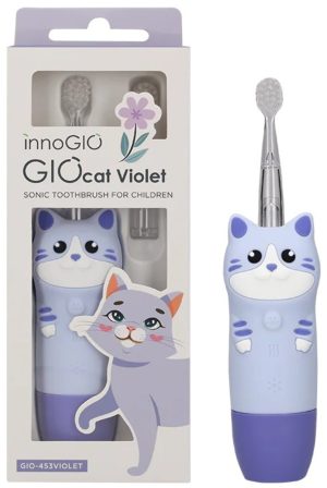 INNOGIO IOLET GIOcat sonic dantų šepetėlis vaikams, violetinis