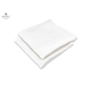 KIECZMERSKI sauskelnės 30x30 cm MUSLINAS, 100% medvilnė, kreminė, 2 pak.