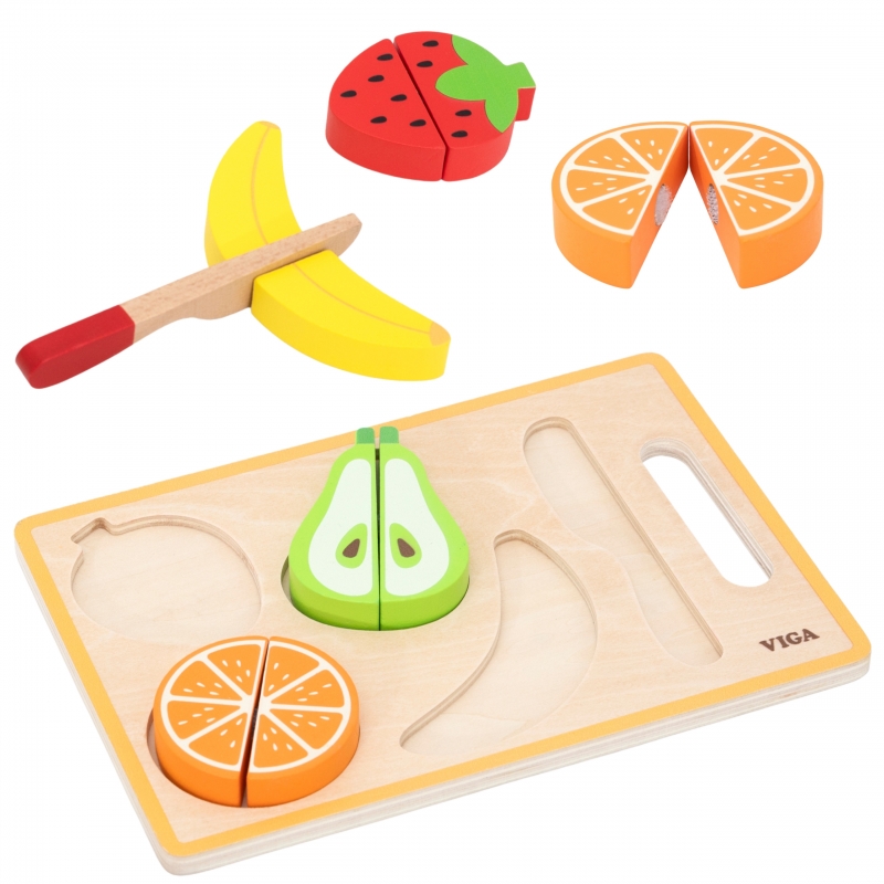 VIGA Mediniai Montessori mokomieji dėlionės vaisiai - Image 3