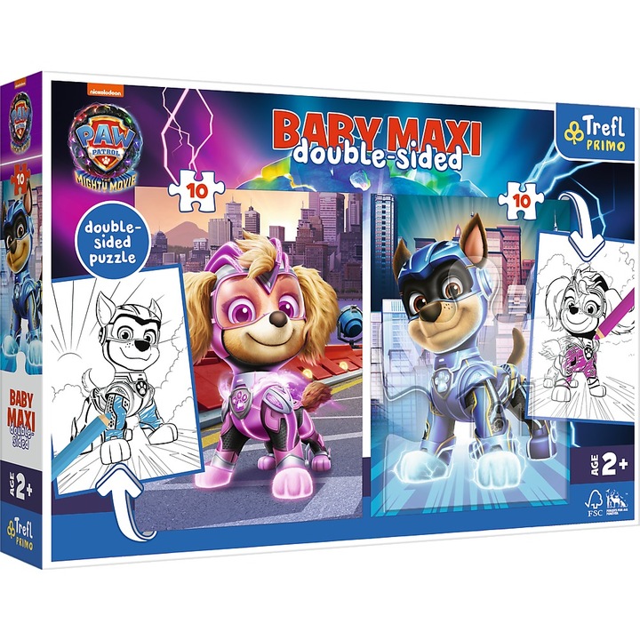 TREFL BABY MAXI dėlionė 2x10 herojiškų šunų / PAW PATROL