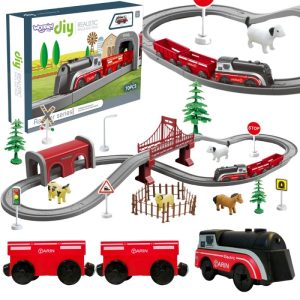 WOOPIE Animals Electric Train Set 70 vnt.