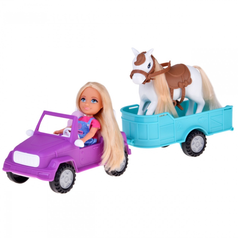 WOOPIE ROYAL Niki lėlių rinkinys su arkliu ir automobiliu - Image 3