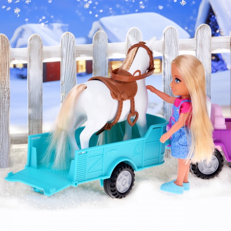 WOOPIE ROYAL Niki lėlių rinkinys su arkliu ir automobiliu - Image 4