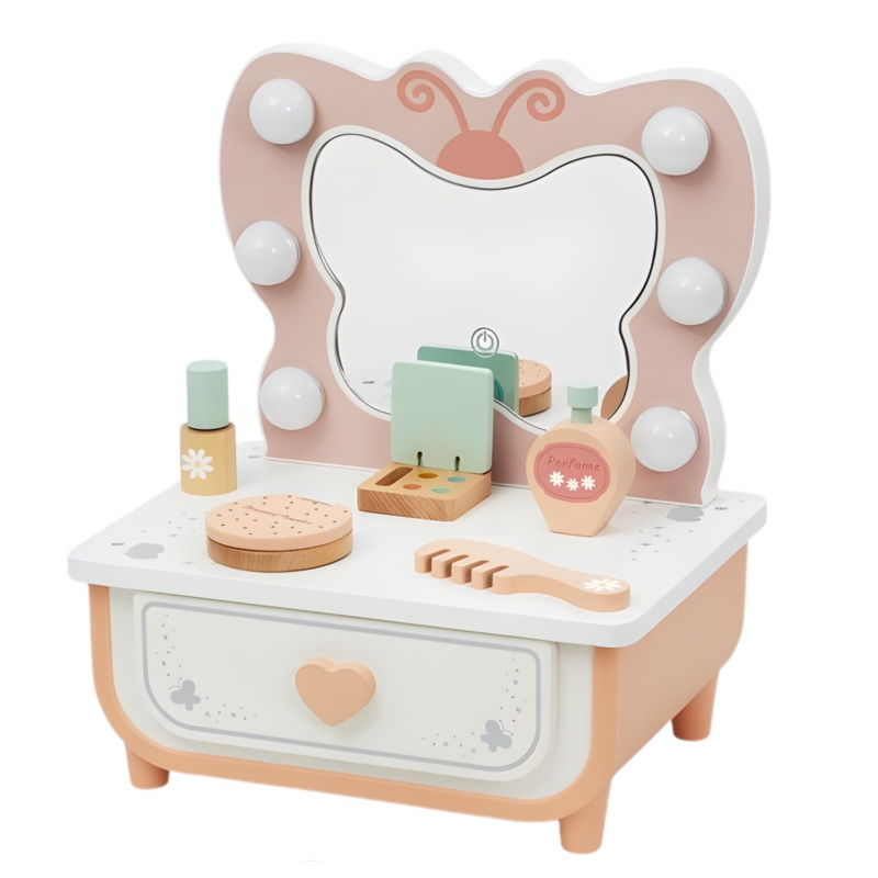 TOOKY TOY TP528 medinis tualetinis staliukas drugelių priedai