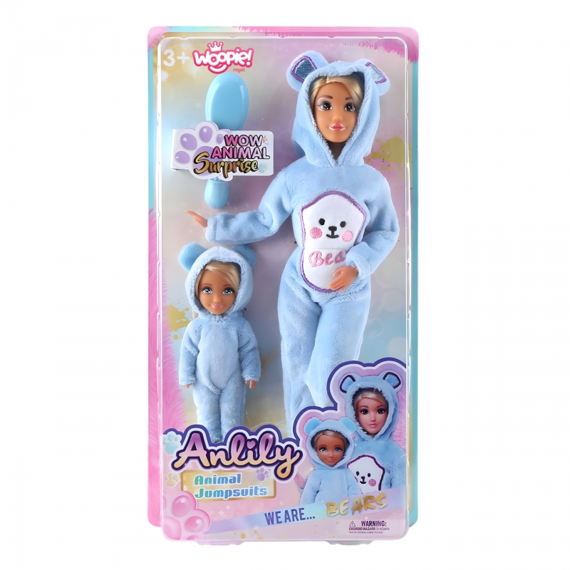 WOOPIE ROYAL Dolls Kombinezonai Mėlyni meškiukai - Image 3