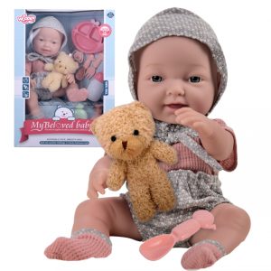 WOOPIE ROYAL lėlė kūdikiui 36 cm drabužėlyje su meškiuku