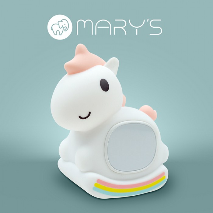 MARY'S Naktinė lempa su žadintuvu Vienaragis supasi