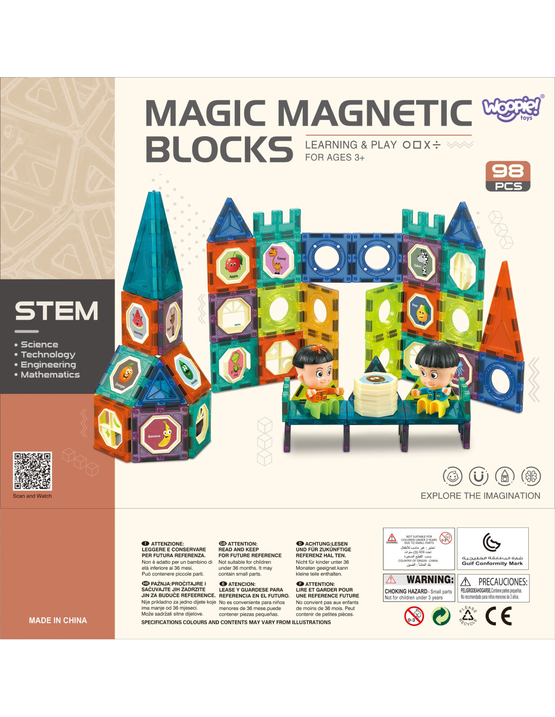 WOOPIE Magnetiniai blokeliai spyna 98 vnt. - Image 4