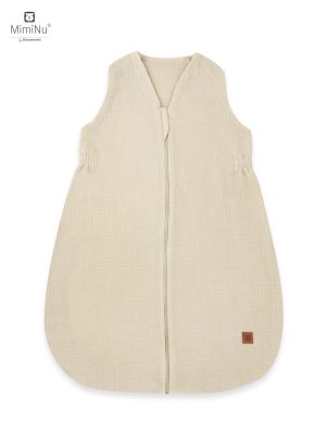 KIECZMERSKI AVI MUSLIN vasarinis miegmaišis, 100% medvilnė, 3-12m, 0,5-1 TOG šilta smėlinė