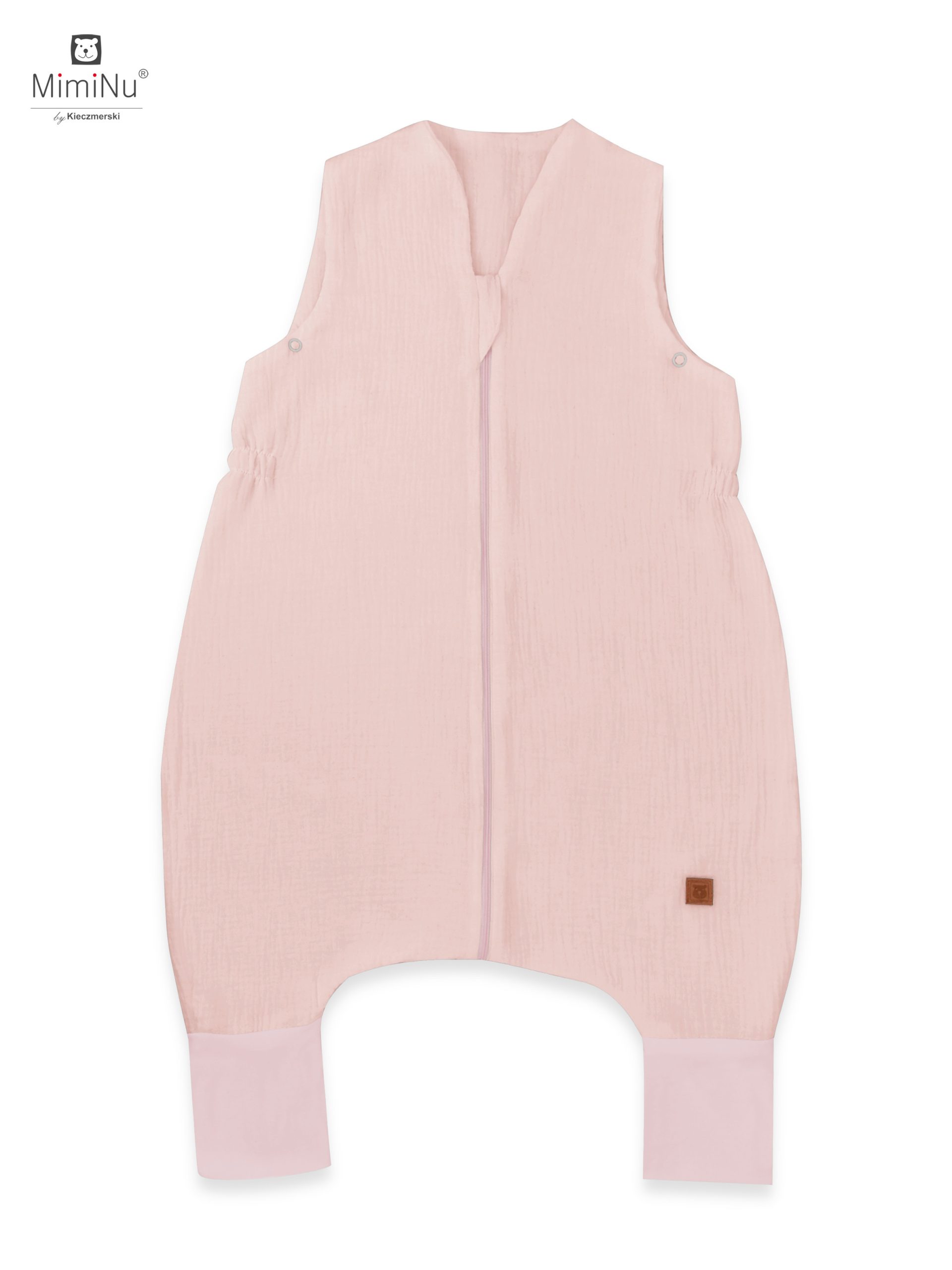KIECZMERSKI Vasarinis miegmaišis su kojelėmis MUSLIN S 100% medvilnė, 1-2,5 metai, 0,5-1 TOG rožinė