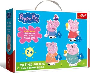 TREFL Baby Classic galvosūkis Maža kiaulė tarp draugų / Peppa Pig
