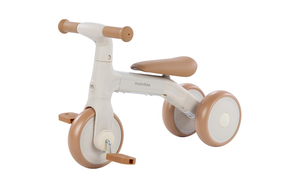 MOOVKEE TODI Balance triratis su pedalais 3in1 šiltas smėlis