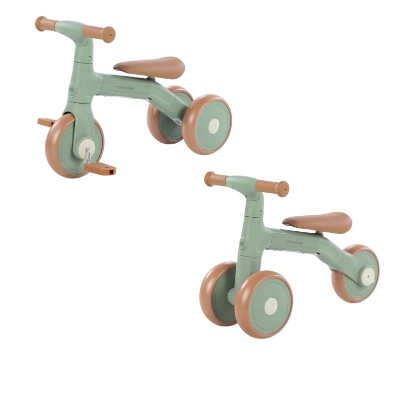 MOOVKEE TODI Triratis balansinis dviratis su pedalais 3in1 minkštas mintas - Image 2