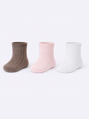 NOVITI Vaikiškos kojinės mergaitėms, dryžuotos, mix 0-6m
