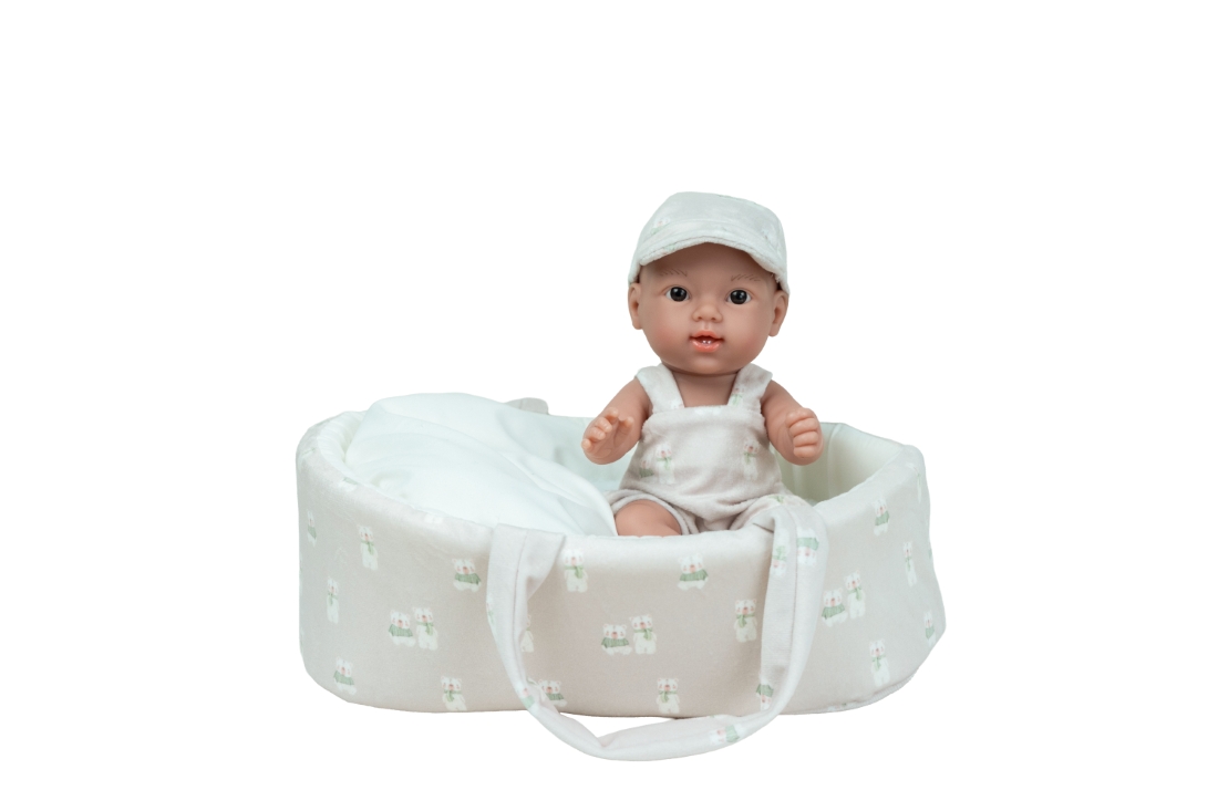 Arias lėlė kūdikėlis su smėlinės spalvos nešykle, 26 cm - Image 2