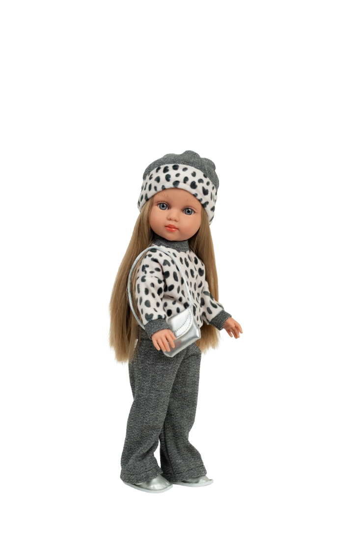 Arias lėlė mergaitė Carlota pilkais rūbeliais, 36 cm - Image 2
