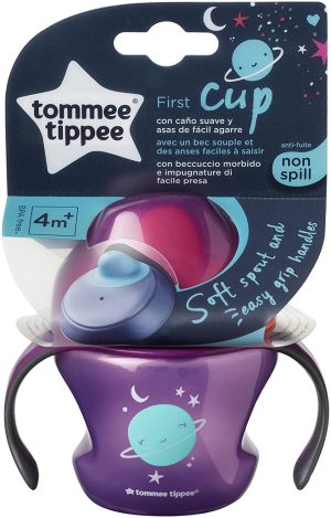 TOMMEE TIPPEE Pirmasis puodelis su rankena rožinė 150ml 4+
