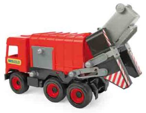 WADER Middle Truck - Raudonas šiukšliavežis dėžėje