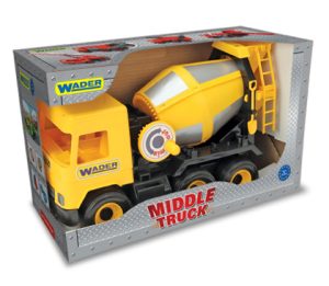 WADER Middle Truck - Geltona betono maišyklė dėžėje
