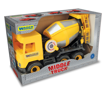 WADER Middle Truck - Geltona betono maišyklė dėžėje