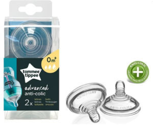 TOMMEE TIPPEE Žiedas 0+ multi-flow ADVANCED 2 vnt