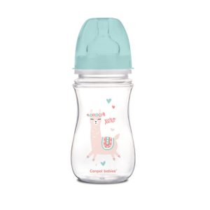 CANPOL platus buteliukas nuo pilvo dieglių EasyStart Exotic 240ml žalias