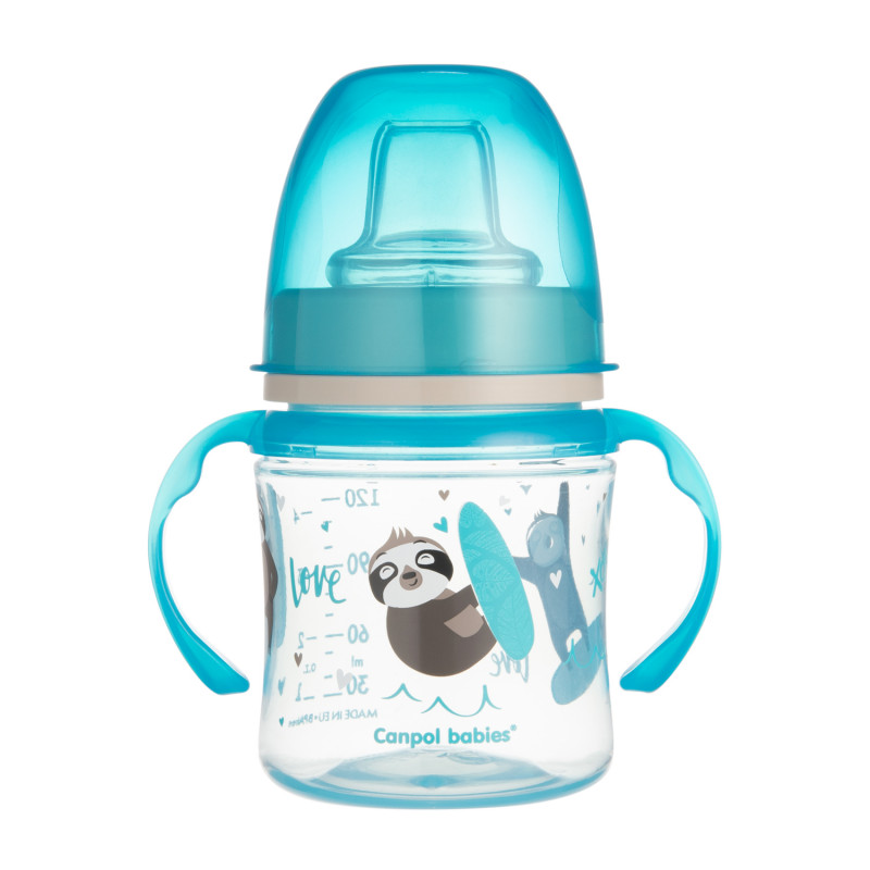 CANPOL EasyStart treniruočių puodelis 120ml - Saldi smagi mėlyna