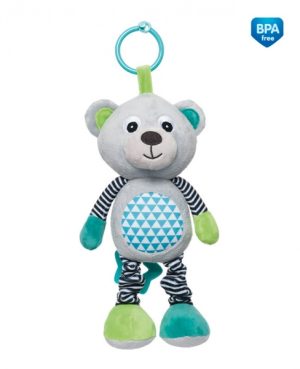 CANPOL Pliušinis žaislas su muzikine dėžute 0+ Bears pilka