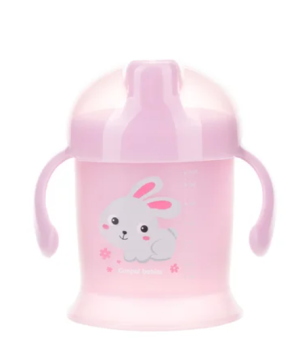 CANPOL Sippy puodelis 200ml Bunny & company rožinis