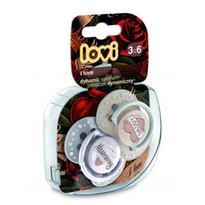 LOVI Dinaminis silikoninis čiulptukas 3-6 m 2 vnt I Love