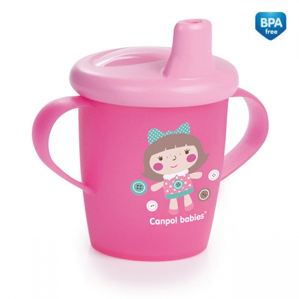 CANPOL Anywayup sippy puodelis 250 ml Rožiniai žaislai