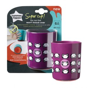 TOMMEE TIPPEE SUPER TAURĖLIS 190 ml 6+ violetinė AKCIJA 1 + 1 puodelis 300 ml