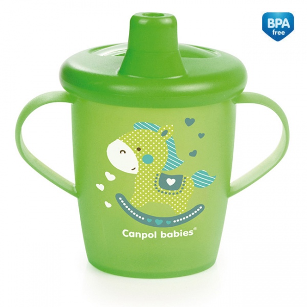 CANPOL Anywayup sippy puodelis 250 ml Žaislai žalias