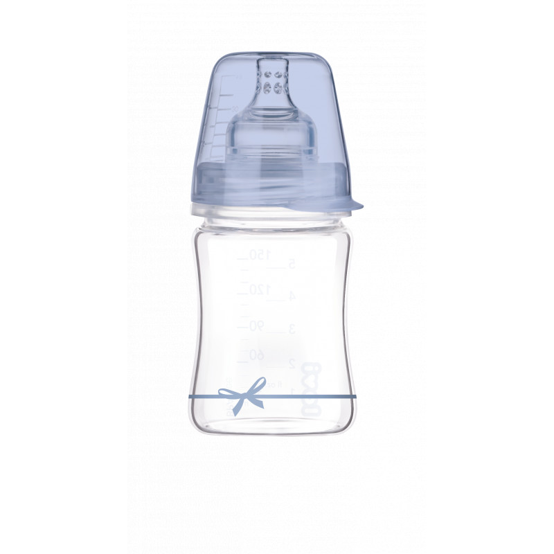 LOVI Diamond Glass buteliukas 150 ml Baby Shower Boy