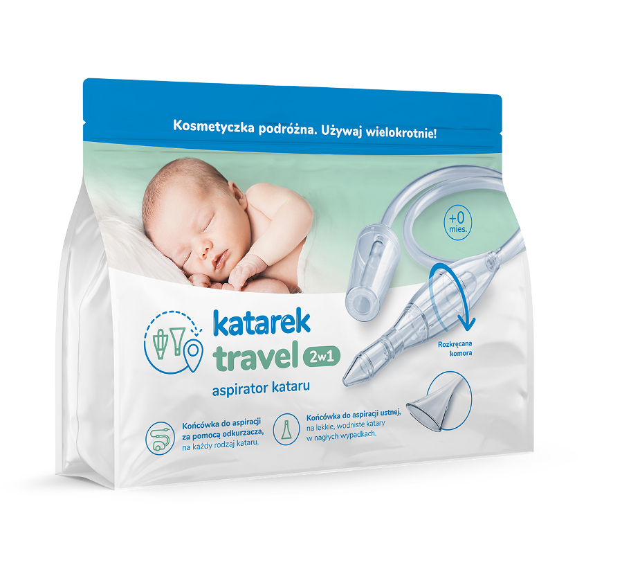 KATAREK TRAVEL 2in1 slogos aspiratorius - slogos rinkinys dulkių siurbliui ir burnos aspiracijai