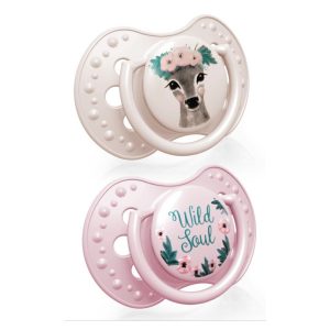 LOVI Dinaminis silikoninis čiulptukas 3-6m 2 vnt Wild Soul Girl