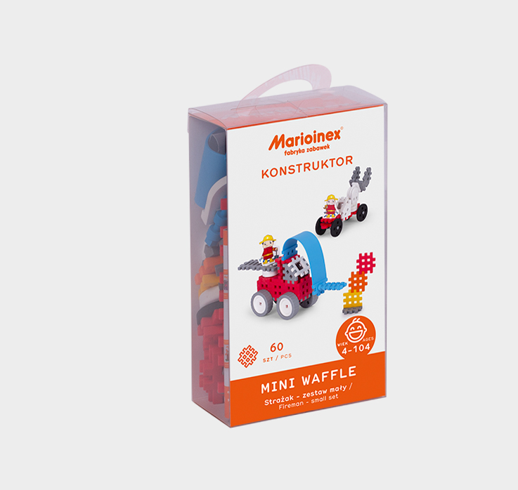 MARIOINEX Vafliniai mini kaladėlės Fireman small (lizdinė)