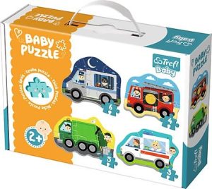 TREFL Puzzle Baby Classic Transporto priemonės ir profesijos 2+