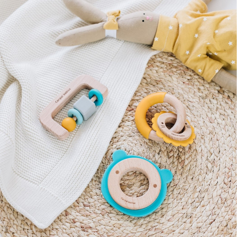 CANPOL Medinis ir silikoninis kramtukas kūdikiams - Image 3