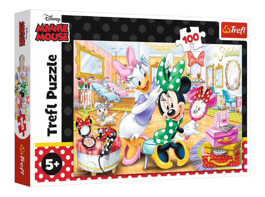 TREFL Dėlionė 100 vienetų Minnie grožio salone