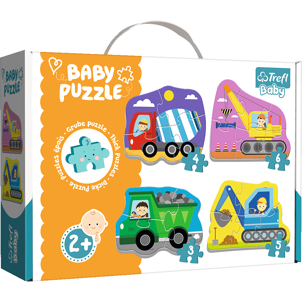 TREFL Puzzle Baby Classic Vehicles statybvietėje