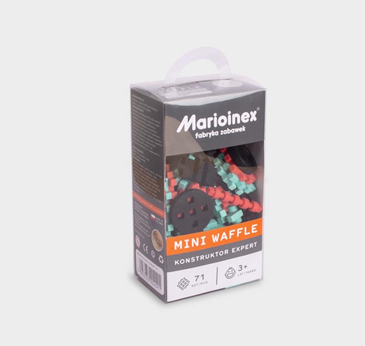 MARIOINEX Vaflinės mini kaladėlės 71 vnt, konstruktorius ekspertas
