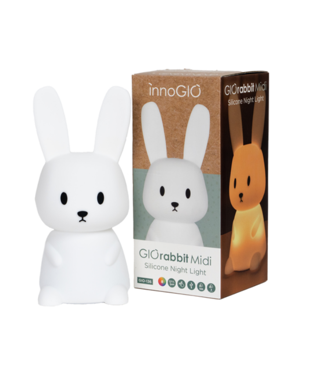 INNOGIO GIOrabbit Midi silikoninė naktinė lempa 20 cm