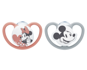 NUK Čiulptukas SPACE MICKEY MOUSE silikoninis 2 vnt