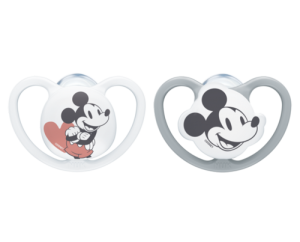 NUK Čiulptukas SPACE MICKEY MOUSE silikoninis 2 vnt