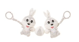 4BABY R11 P&E barškutis, skirtas vaikiško vežimėlio žaisliniam RABBIT vežimėliui