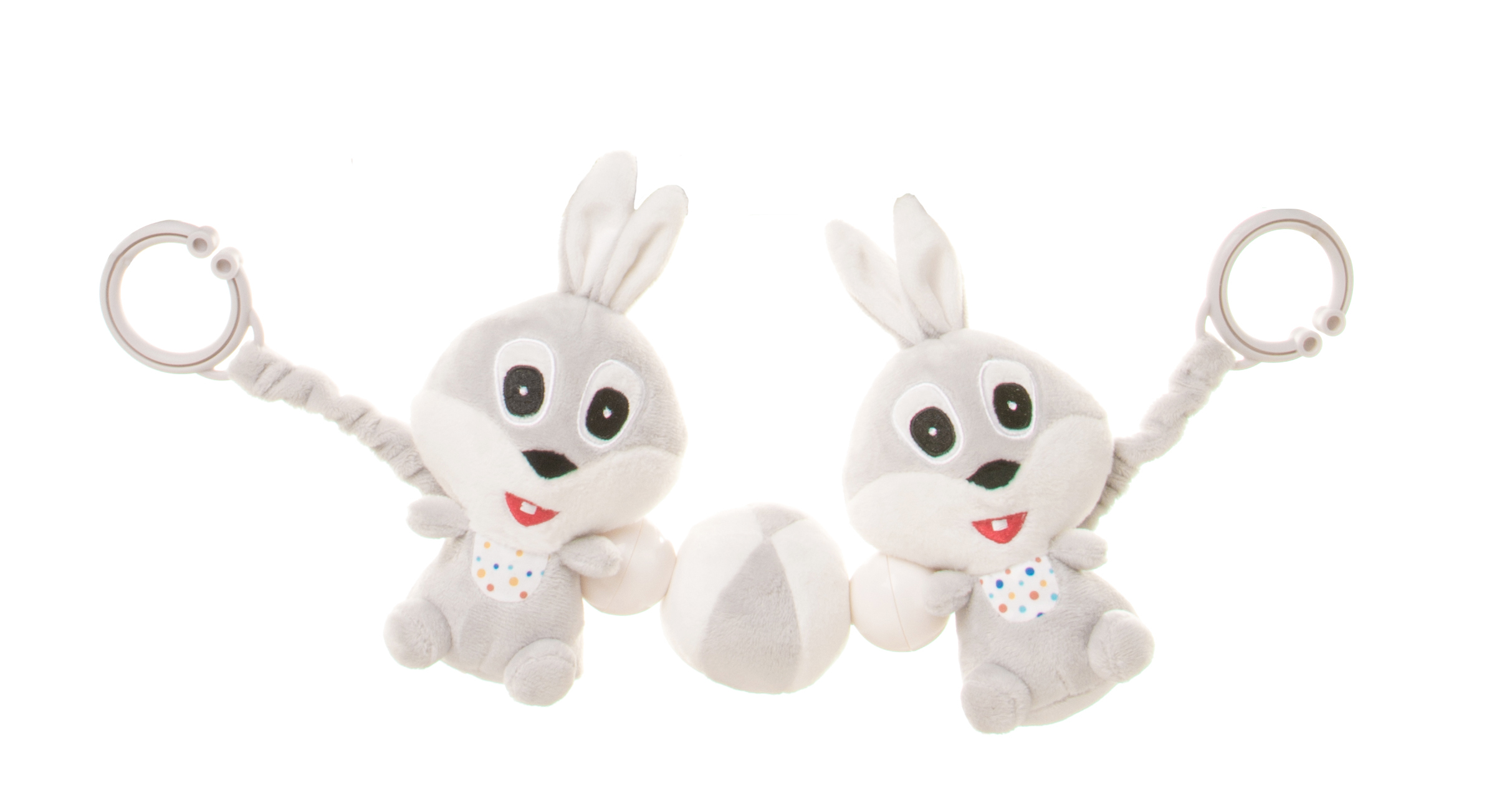 4BABY R11 P&E barškutis, skirtas vaikiško vežimėlio žaisliniam RABBIT vežimėliui